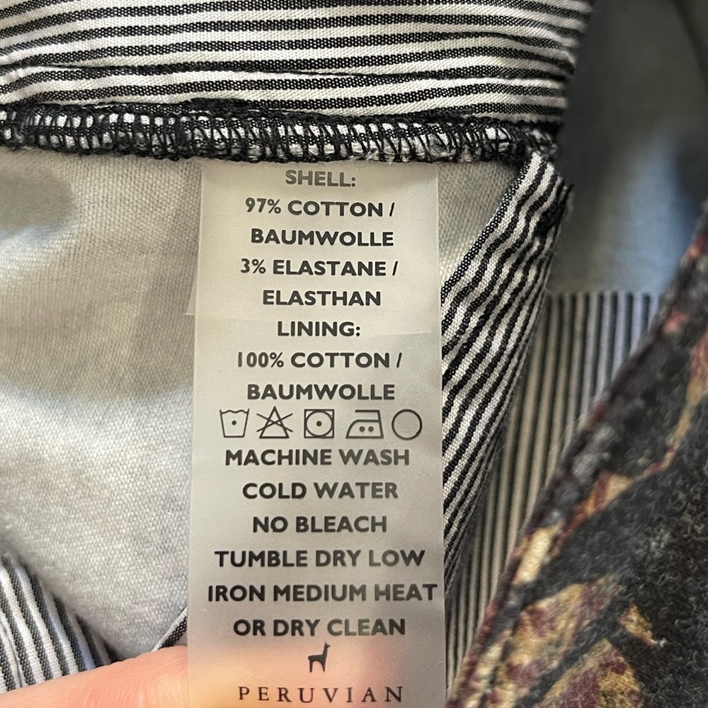 Peruvian Connection Black and Tan Patterned Pant - image 5